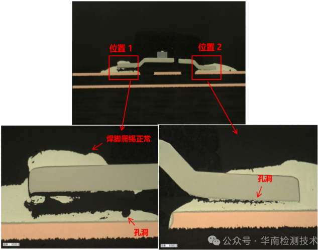 金相切片：裂紋出現(xiàn)在焊料內(nèi)部 - PCBA失效分析